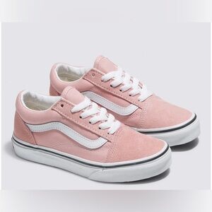 Vans Little Kids Old Skool Powder Pink/White Low Top Sneakers Girls Size US 2.0